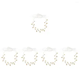 Bandanas 5pcs Wedding Bridal Hair Charm Delicate Artificial Pearl Hairband Elegant Headband Bride Accessory