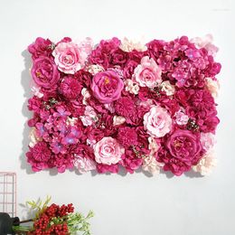 Decorative Flowers DIY Artificial Flower Wall Panel Wedding Christmas Birthday Party Shop Background Decoration Customised