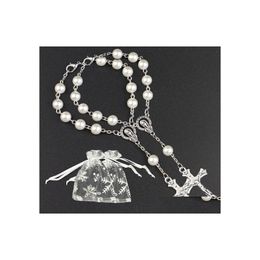 Party Favour Simplewoo First Communion Gifts Baptism Rosary Favours Recuerdos De Bautizo Quinceanera White/Si Pack Of 12Pcs Drop Deliv Dhpyf