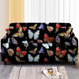 Chair Covers Butterfly Specimen Pattern Living Room Sofa Cover Elastic Angle 1-4 Seat Bottom