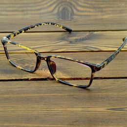 Sunglasses Men Fashion Leopard TR90 Light Weight Flexible Rectangle Eyeglasses Reading Glasses 0.75 TO 6