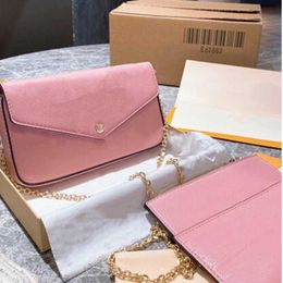 Shoulder Evening Bags Leather hand commuting portable Wallet chain fashion clutch lady cowhide handbags presbyopic card holder purse messenger cross body bag