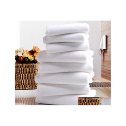 Towel White El Towels Soft Microfiber Fabric Home Cleaning Face Bathroom Hand Hair Bath Drop Delivery Garden Textiles Dhk61