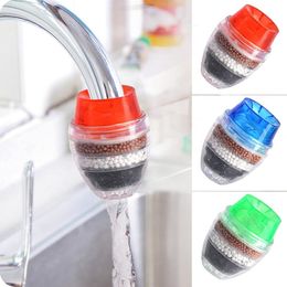 Kitchen Faucets Universal 5 Layers Faucet Mini Tap Water Philtre Clean Purifier Filtration Cartridge Carbon For Home