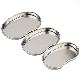 Plates Tray Holder Stainless Steelstorage Beauty Cotton Makeup Equipment Needle Metalsalon Earringsurgical Flatplatter