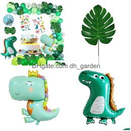 Other Event Party Supplies Christmas Dinosaur Jungle Theme Decoration Balloon Chain Set Ink Green Forest Series Drop Deliv Dhgarden Dhmpg