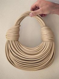 Evening Bags Designer Retro Top Handle Design Crossbody Bag For Women Simple Woven Handbags Female Hollow Basket Shoulder