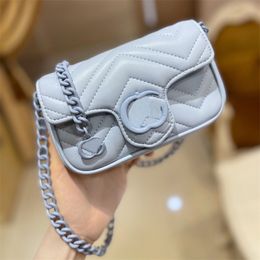 G Bag Female Crossbody Mini Marmont Belt Bag Designer Women Bumbag Fanny Packs Chains Waist Pack Handbags Black White Blue Bum Bag Purse