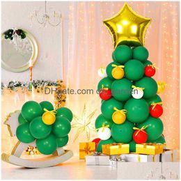 Other Event Party Supplies Christmas Dark Green Latex Balloon Package Forest Series Tree Set Drop Delivery Home Garden Fest Dhgarden Dh6Gd