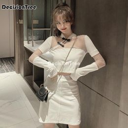 Ethnic Clothing Chinese Dress Female Lace Cheongsam Women Novelty Qipao Top Skirt Set Elegant Vestidos Oriental