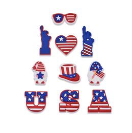 Shoe Parts Accessories Xhaoyeahx Charms Clip Independency Day Theme Unisexadt For Wristband Bracelet Decoration Drop Delivery Amdkh