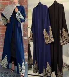 Ropa étnica Kaftan Dubai Abaya Kimono Cárdigan Muslim Hijab Vestido Turquía Arabia Saudita Vestidos africanos para mujeres Rente de caftán I