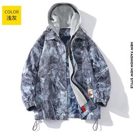 Men's Jackets Jacket 2023 Autumn And Winter Loose Top Stormsuit Fashion Outdoor Windbreaker Port Style Warm Coat