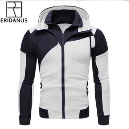 Men's Hoodies Sweatshirts Autumn Winter Men's Jacket Slim Fit Hooded Zipper Jacket Male Solid Cotton Thick Warm Hoodies Coat Men Clothing Tops MWW166 230111