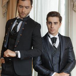 Men's Suits Arrival Fashion High Quality Casual Men Formal Wedding For Mens Brown Suit Pants Vest Plus Size M L XL 2XL 3XL 4XL