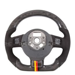 Custom Steering Wheels Real Forged Carbon Fiber LED Display Compatible for TT TTRS R8 RS