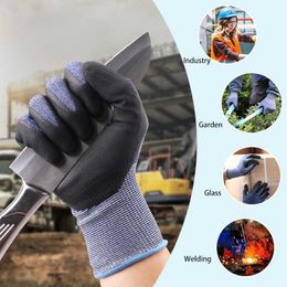 XINGYUCut Resistant Gloves With Level 5 HPPE Strong Grip 3 Pairs Anti-Slip Durable Nitrile Washable Mechanic Work