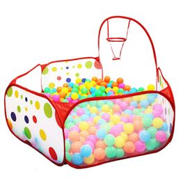 Toy Tents 90cm Funny Basketball Children Kids Baby Easy Folding Toy Tent Ball Pit Playhouse Garden Pool Arrival 230111