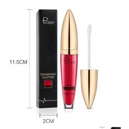 Lip Gloss New Makeup Waterproof Pudaier Glitter Matte Liquid Lipstick Women Cosmetics Fl Of Pure Colour Is Strong Drop Delivery Healt Dhszp