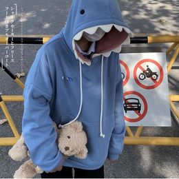 Men's Hoodies Sweatshirts Funny Shark Patchwork Hoodies Man Autumn Kawaii Sweatshirt Casual Long Sleeve Pullover School Couple Clothes 230111