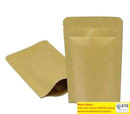 Doypack Kraft Paper Mylar Storage Bag Stand Up Paper Aluminum Foil Tea Biscuit Package Pouch