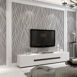 Wallpapers Grey 3d Embossed Crushed Velvet Wallpaper Luxury Bedroom Living Room Wall Decor Paper Flocked