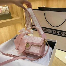Designer Bags 55% Off Sale handbag French high sense niche women's embossed wide strap style versatile messenger Single HandbagMHJP