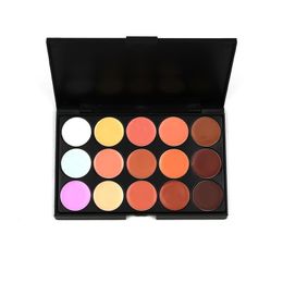 Concealer 15 Colour Pro Cream Palette Fl Erage Moisturiser Brighten Nutritious Makeup Lady Face Concealers Drop Delivery Health Beauty Dhkmd