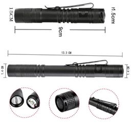 Portable Mini Keychain Flashlight 1200LM Super Bright Torch Lamp Outdoor emergency Pen Light with Clip