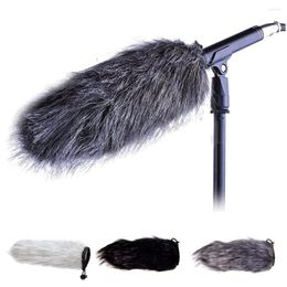 Microphones Microphone Artificial Fur Windscreen Wind Cutter Cover Case Windshield For Professional Mic 18cm DOM668