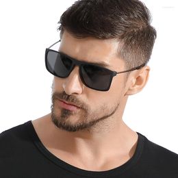 Sunglasses Classic Brands Design Men Polarised Vintage Square Plastic Frame Women Driving Glasses UV400