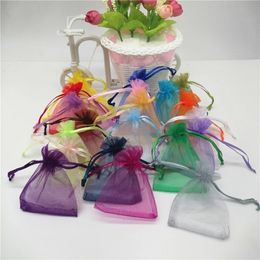 Gift Wrap 50 100pcs 7x9 9x12 10x15cm Organza Bag Jewellery Packaging Bags Wedding Party Decoration Drawstring Tulle Pouches 50 230111