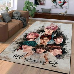 Carpets Kpop Rug Army Carpet Art For Fans Door Mat Music Potrait Area Bathmat Lovers