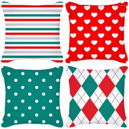 Pillow Nordic Geometric Love Pillowcase Cover Gift For Couples Home Decoration Back