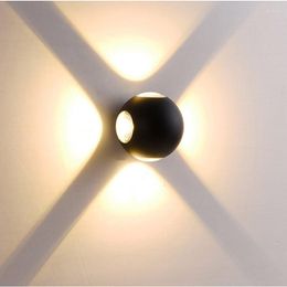 Wall Lamp Modern Outdoor Waterproof IP65 LED Light Indoor/Outdoor Decor Up Down Dual-Head Aluminium