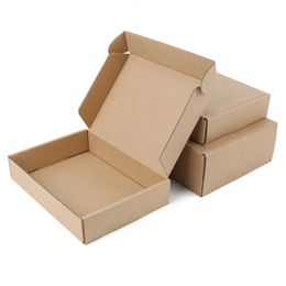 Gift Wrap 5pcs 10pcs Kraft airplane box clothing transportation corrugated packaging small carton support customized size and printed 230111