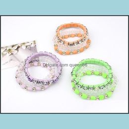 Charm Bracelets Charms Bohemian Candy Bangles Jewellery For Women Gift Wrist Band Mtilayer Drop Delivery Dhysz