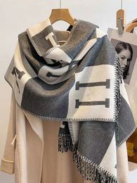 Hijab für Männer Designer Mode Schal und Frauen 180-65 cm Kaschmir Marke Brief Jacquard Schals Großhandel Preis Schal Br