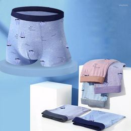 Underpants 5Pcs/ Lot Men Underwear Cotton Boxer Breathable Men's Panties Boxing Boxershorts Man 2XL-5XL