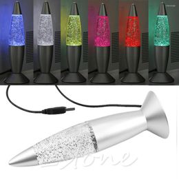 Lumières nocturnes USB Multicolore Lava Lava LED Mood Mood Mood Light Party décoration
