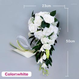 Decorative Flowers & Wreaths Artifical Ranunculus Fake Artificial Flower Wedding Party Bouquet Fashion Romantic 3 Color Po Props1