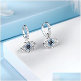 Dangle Chandelier Fashion Jewelry Evil Eye Earrings For Women Zircon Blue Eyes Drop Delivery Dhw3Z