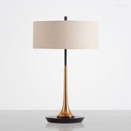 Table Lamps Modern Simple Black Gold Lamp Bedside Living Room Study Designer Model Household For Indoor Lighting