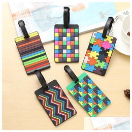 Other Home Garden Colorf Sile Baggage Tag Portable For Suitcase Lage Bag Antilost Writing Label Parts Accessories Drop Delivery Dhgt6