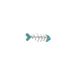 Pins Brooches Cartoon Fish Bones Shaped Brooch Sier Plated Paint Enamel Lapel Pins Zinc Alloy For Women Badge Fashion Accessories J Dhdoj