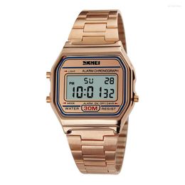 Wristwatches 2023 Casual Men Rectangle Dial Digital Display Alarm Chronograph Business Wrist Watch