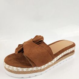 Slippers 2023 Fashion Women Summer Sandals Shoes Bow Slipper Outdoor Beach Woman Flip Flops Platform