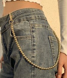 Keychains Simple CCB Bead Imitation Pearl Waist Chains Keys Chain Ladies Jeans Key Pants Wallet/Key Jewellery