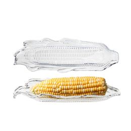 Plastic Corn Trays Transparent Corn Dishes Service Tray Storage Container Family Party Barbecue Tool XBJK2301