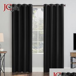 Curtain Drapes Modern Blackout Curtains Window For Living Room Bedroom High Shading Thick Blinds Door Black Out Custom Drop Delive Dhxix